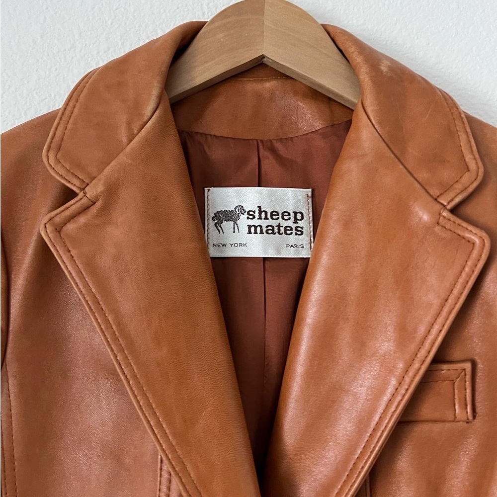 1970s Sheep Mates vintage leather jacket